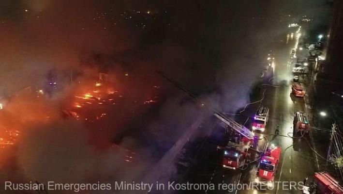  Rusia: Puternic incendiu în centrul Moscovei, în apropiere de trei gări feroviare