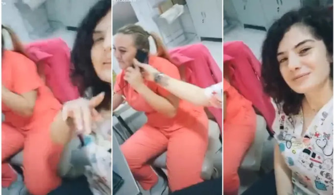 Petrecere în spital: Două asistente s-au filmat în timp ce dansau pe manele. Video