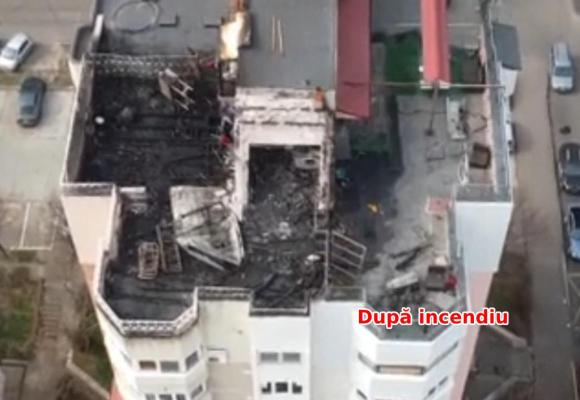 Noi detalii în cazul incendiului la mansarda blocului din Faleză Nord. Video