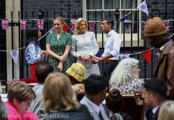 Încoronare Charles: Prima Doamnă a SUA a participat la un dejun în aer liber la Downing Street