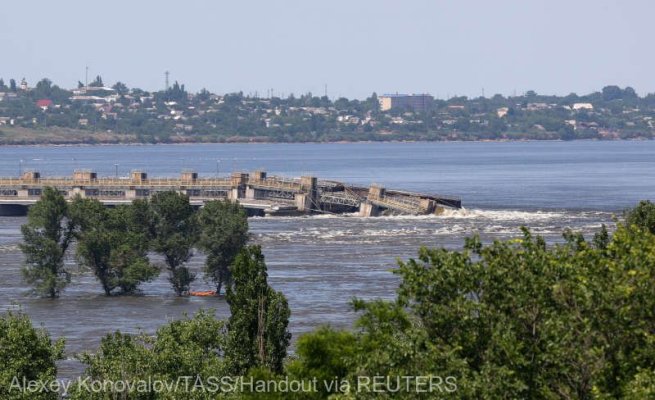 Franţa se oferă să acorde ajutor Ucrainei după distrugerea barajului hidroelectric Kahovka
