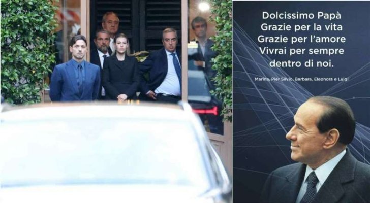 Copiii lui Berlusconi îşi iau rămas bun de la tatăl lor: ''Mulţumim pentru dragoste''
