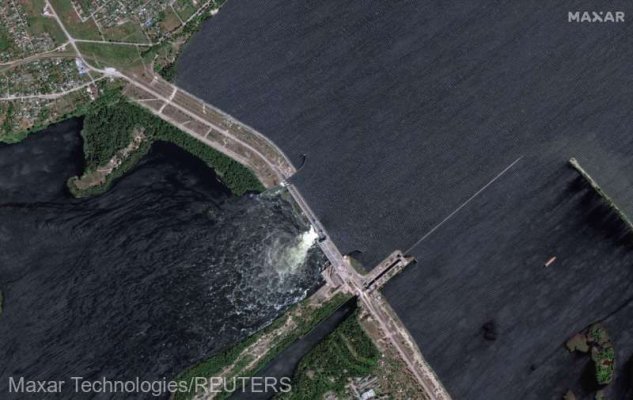 AIEA: Ruperea barajului scade nivelul apei folosite pentru răcirea centralei nucleare Zaporojie