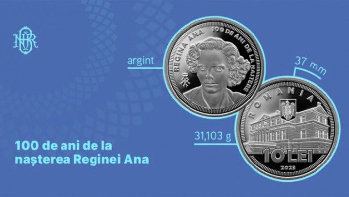 100 de ani de la nașterea Reginei Ana. Banca Națională lansează o monedă aniversară