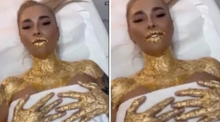 Anamaria Prodan s-a acoperit cu aur de 24k! Imagini uimitoare din timpul tratamentului extravagant
