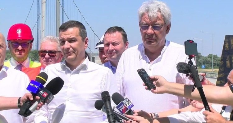 Podul suspendat peste Dunăre de la Brăila - inaugurat joi; şeful statului, premierul şi preşedintele Senatului - la ceremonie