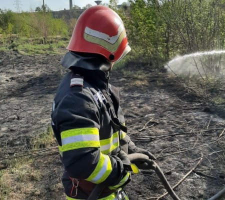 Incendiu de vegetație uscată, la Nicolae Bălcescu