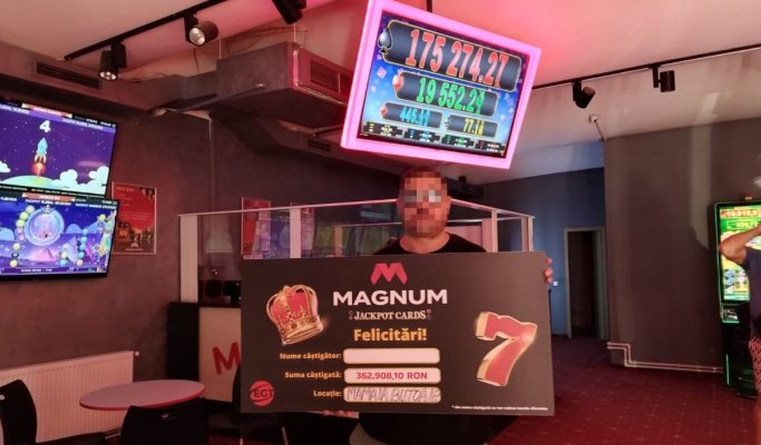 Ce noroc! Un bărbat a câștigat 362.908 lei în sala de jocuri MAGNUMBET, din Mamaia