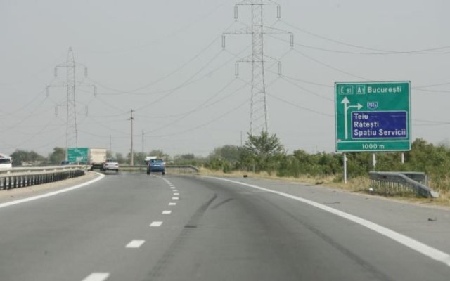 Trafic restricționat pe A1, sensul de mers București - Piteși, pentru lucrări la carosabil