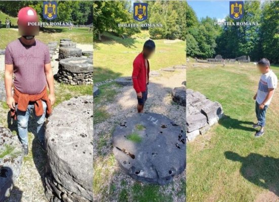 Trei turiști străini s-au ales cu dosar penal pentru că ar fi scrijelit pietrele de la Sarmizegetusa Regia