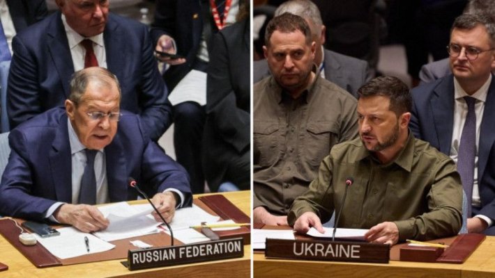 Zelenski și Lavrov, schimb de replici dure la distanță în Consiliul de Securitate ONU