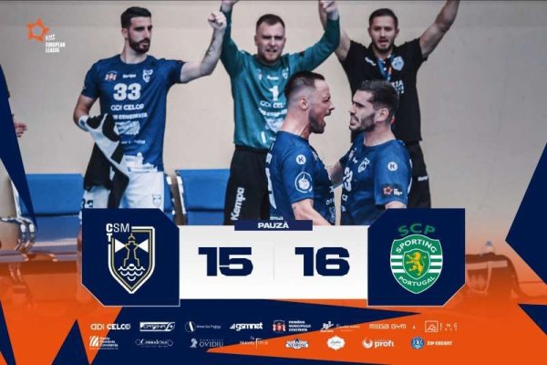 Handbal masculin: CSM Constanţa a câştigat in extremis cu Sporting Lisabona în EHF European League