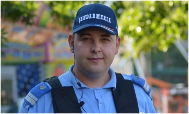 Bătrână salvată din apartamentul în flăcări, de un jandarm aflat în timpul liber