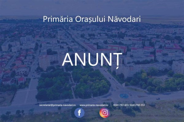 Anunț pentru locuitorii orașului Năvodari!