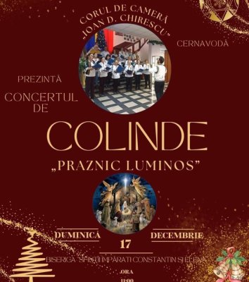 Concert de colinde „ Praznic Luminos ” organizat de Primăria Cernavodă