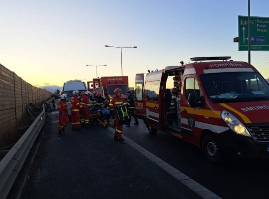 Accident cu opt victime pe Centura Sibiului! Trafic blocat complet, Planul Roșu a fost activat