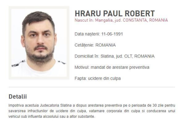 Șoferul fugar beat şi drogat, care a ucis un primar din Olt, e din Mangalia