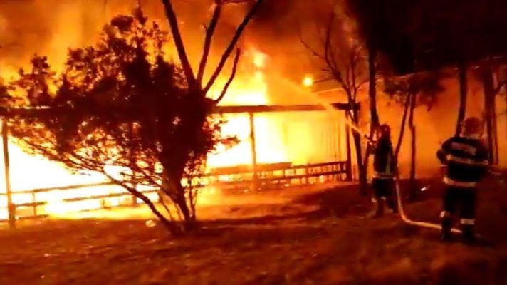 Incendiu la o terasă din Parcul Cișmigiu