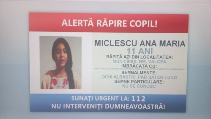 Alertă răpire copil! O fată de 11 ani a fost luată pe sus de patru bărbaţi şi o femeie