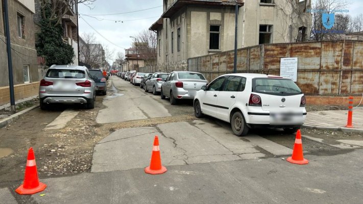 Lucrări de reabilitare a carosabilului pe strada Cuza Vodă