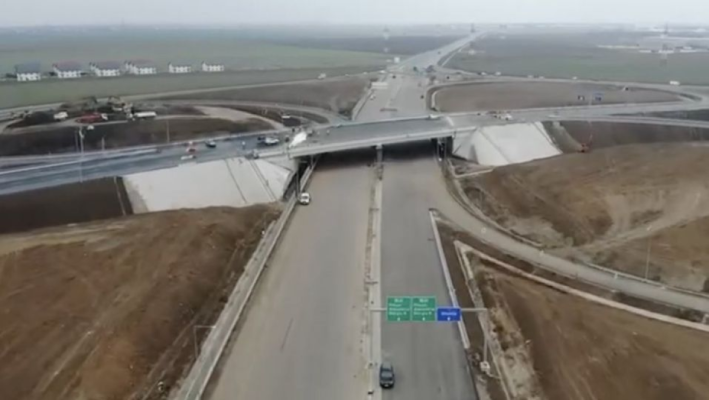 S-a dat în folosință noul pasaj peste Autostrada Bucureștiului A0. Video