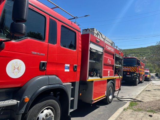 O casă a luat foc, în Pecineaga