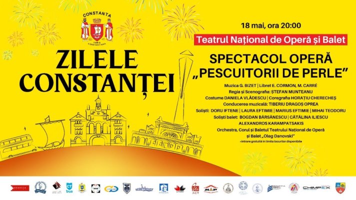 Zilele Constanței: Teatru, concerte, recitaluri, spectacole de operă și jazz, în perioada 17-21 mai