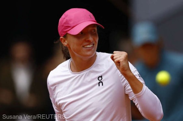 Tenis: Iga Swiatek, în sferturi de finală la Roland Garros