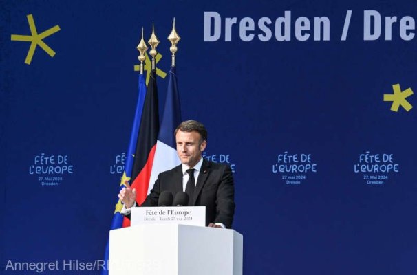  Macron face apel la europeni, de la Dresda, să se mobilizeze în faţa extremismului