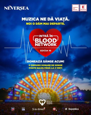 Organizatorii Untold și Neversea dau startul campaniei de donare de sânge, Blood Network