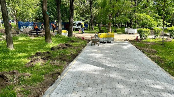 Lucrările de reabilitare a Parcului Tăbăcărie continuă! Video