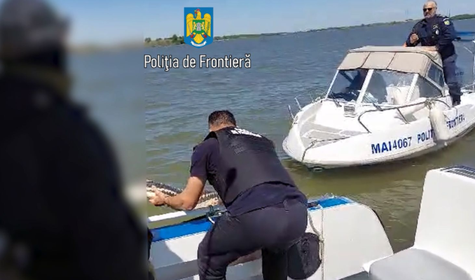 Contrabandiști de sturioni, prinși de polițiștii de frontieră