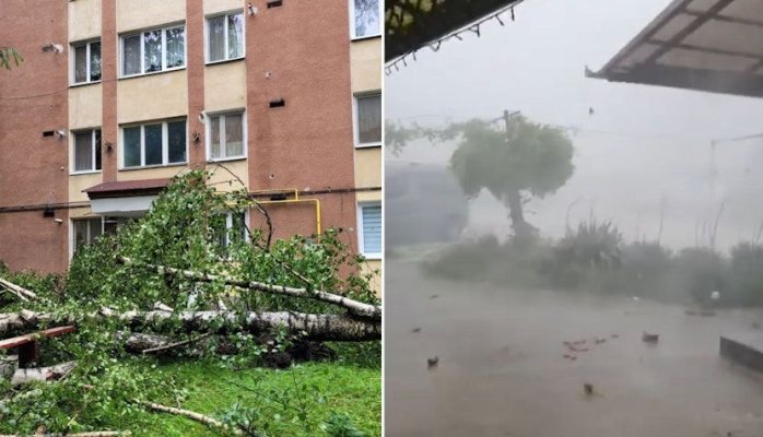 Furtunile din țară au făcut ravagii: Au doborât copaci, inundat gospodării și desprins acoperișuri. Video