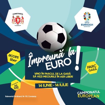 Toate meciurile Campionatului European de Fotbal vor putea fi urmărite în Parcul de la Gară