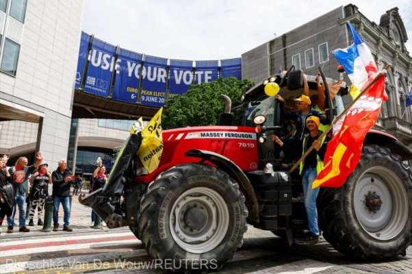 Nou protest al agricultorilor europeni la Bruxelles, cu sute de tractoare