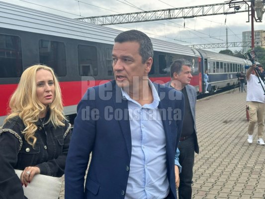 Ministrul Transporturilor, Sorin Grindeanu, a ajuns la Constanța... cu trenul. Video