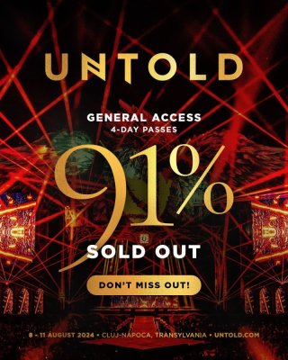 Biletele pentru festivalul Untold s-au vândut în proporție de 91%