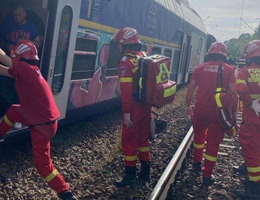 Plan Roșu de Intervenție: Un tren cu 200 de călători a deraiat, pe ruta Craiova-București 