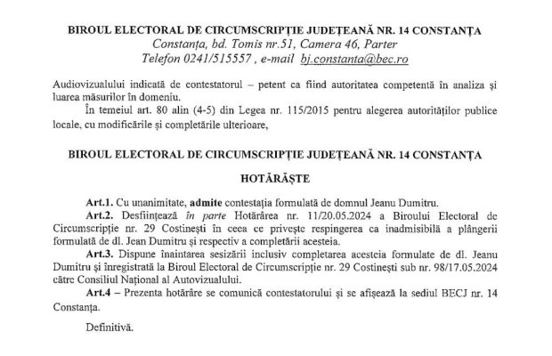 Procurorii și inspectorii Consiliului Național al Audiovizualului investighează campania candidaților PNL la primăria Costinești