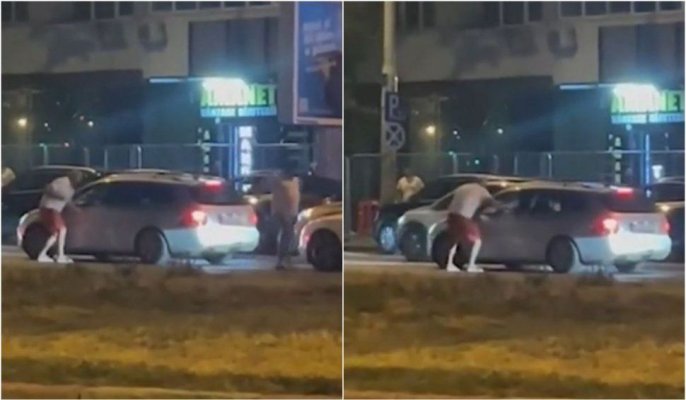 Un șofer, agresat de doi bărbați în trafic, la semafor, în București