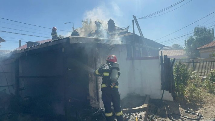 Incendiu la o baracă, în Medgidia