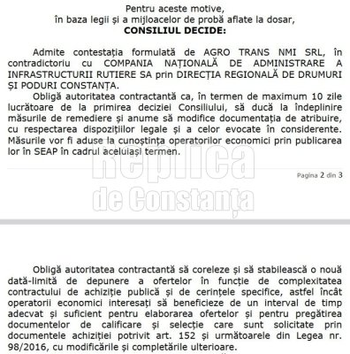 Direcția de Drumuri Constanța, prinsă cu licitație cu dedicație pentru 47 de mil. de lei!