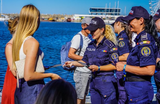 Activități preventive desfășurate de polițiști, în Portul Tomis. Video