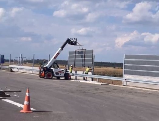 Alți 10 kilometri din Autostrada Bucureștiului A0, până la A2, vor fi dați în trafic săptămâna viitoare. Video