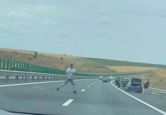 Accident rutier în lanț pe A2, la km 160, sensul spre București