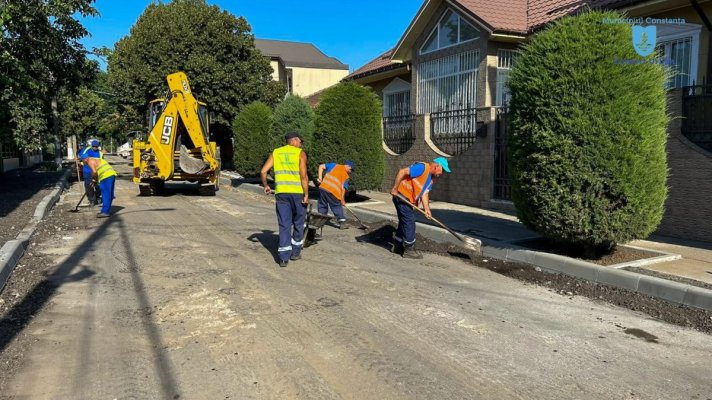 Se reabilitează carosabilul pe strada Moților din cartierul Palas