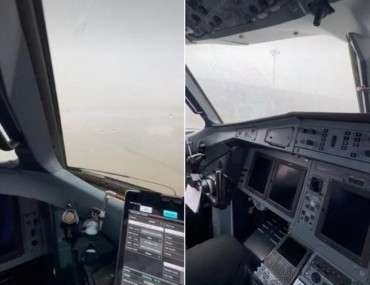 Un avion Tarom a fost la un pas să fie răsturnat de furtună. Video