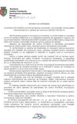 Primăria Constanța vrea să contracteze un credit de peste 260 de mil. de lei pentru investiții!