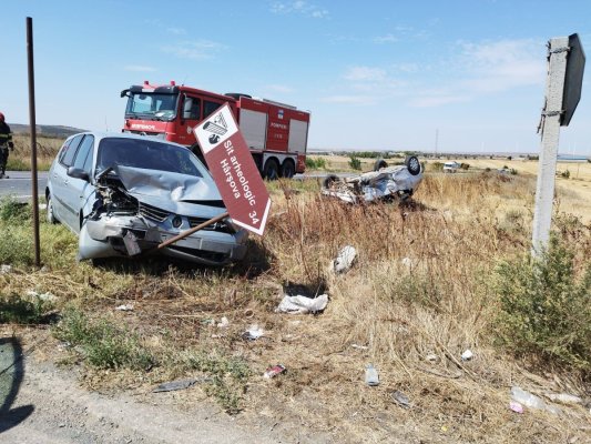 Accident rutier între Gălbiori și Crucea: 8 persoane implicate