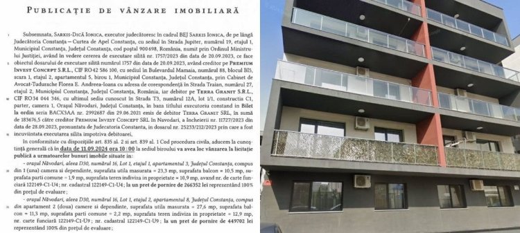 Incredibil! Un apartament din Năvodari de 30 de mp se vinde cu... 100.000 de euro!